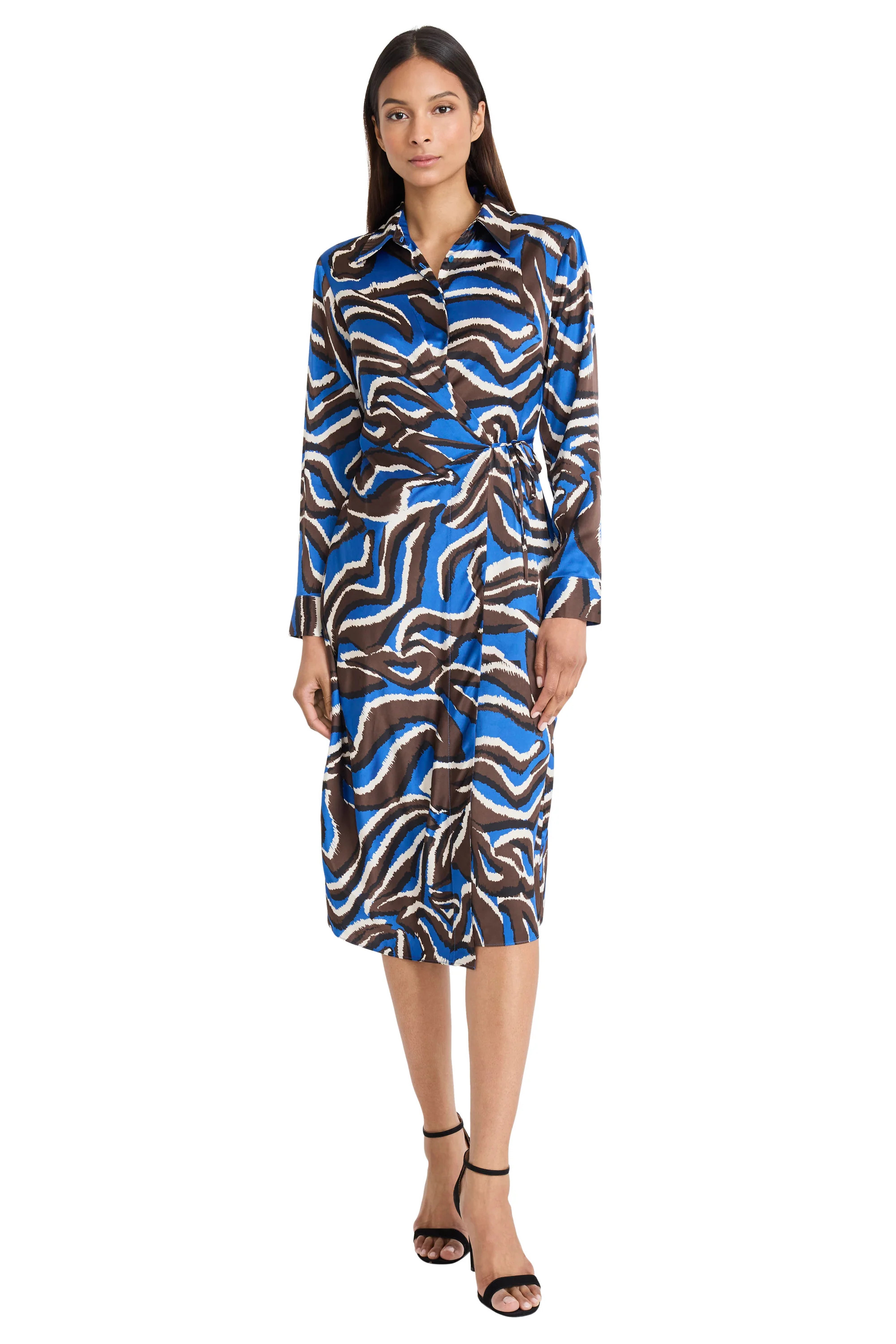 Luz Long Sleeve Midi Wrap | Maggy London
