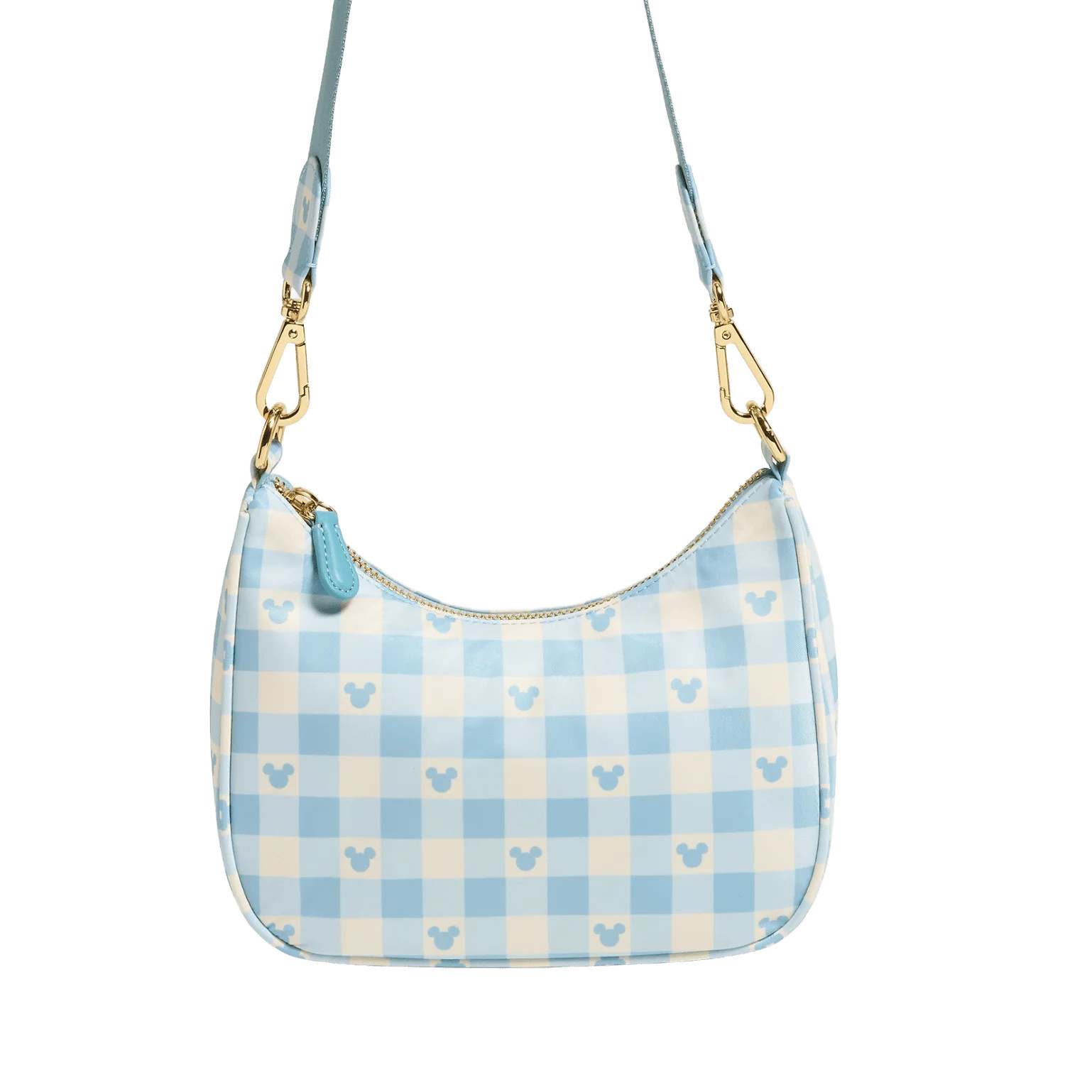 Curved Crossbody Bag by Stoney Clover Lane Mickey Gingham Blue | Stoney Clover Lane