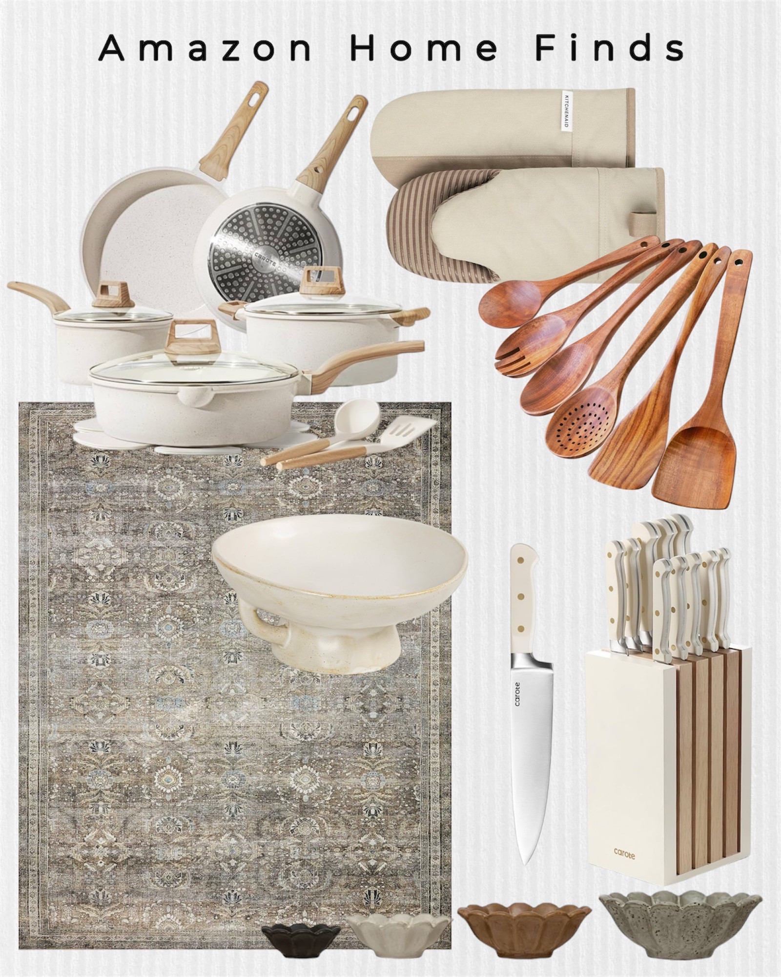 Amazon home finds: living room rug and kitchen essentials and decor.

#LTKHome #LTKSeasonal #LTKSaleAlert