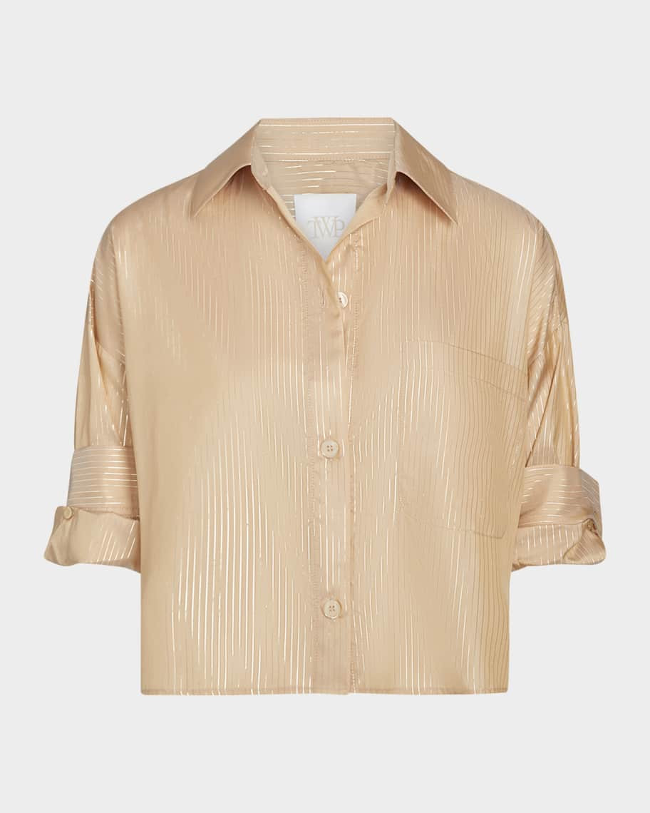 TWP Next Ex Striped Button-Front Shirt | Neiman Marcus