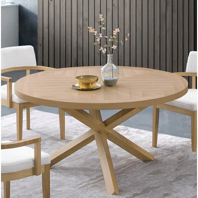 Oak Finish Round Dining Table | Wayfair North America