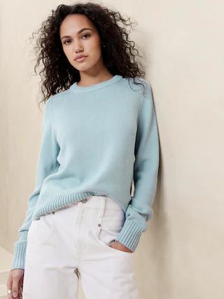 Demi Cotton-Silk Sweater | Banana Republic (CA)