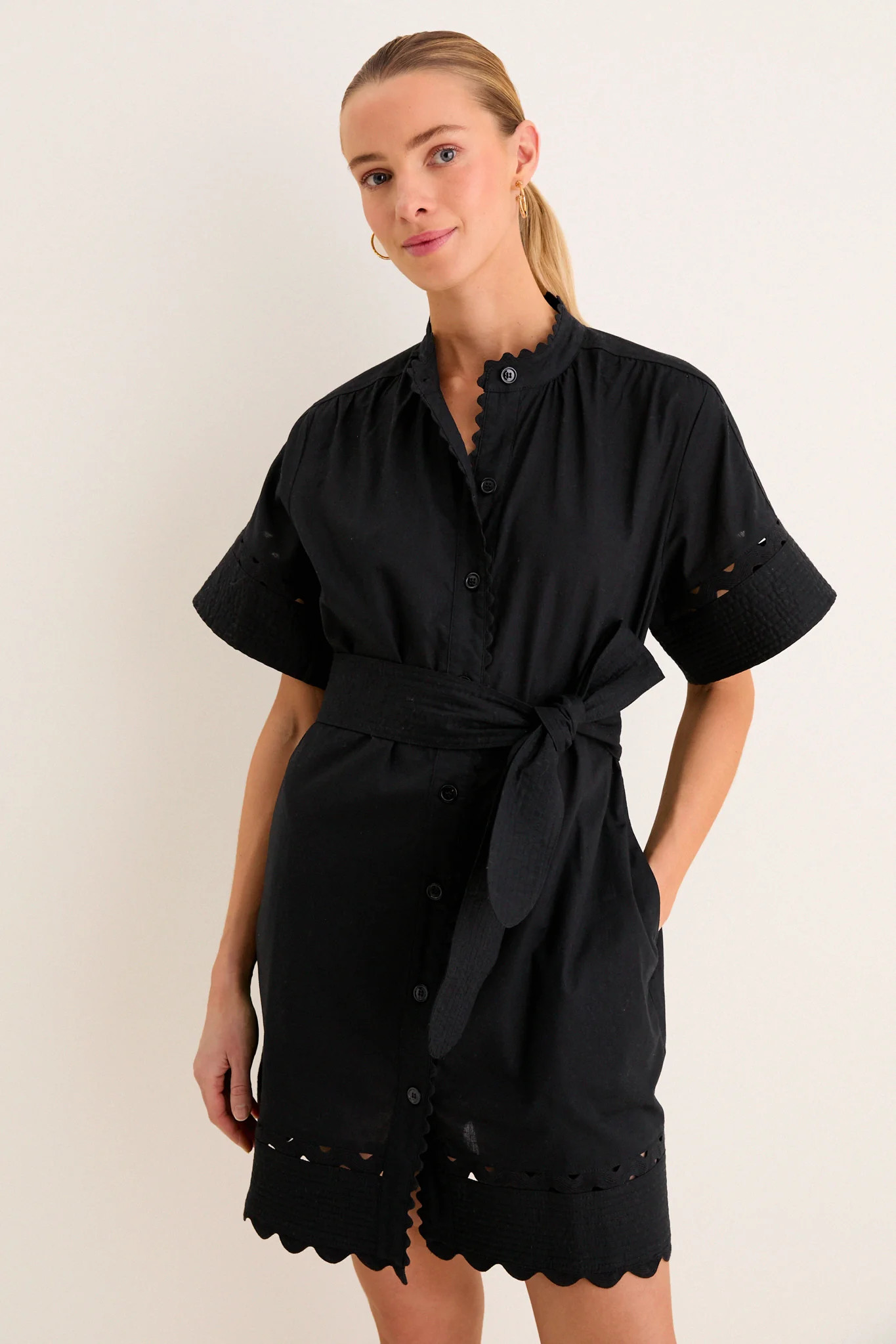 Black Linen Cornelia Dress | Tuckernuck (US)