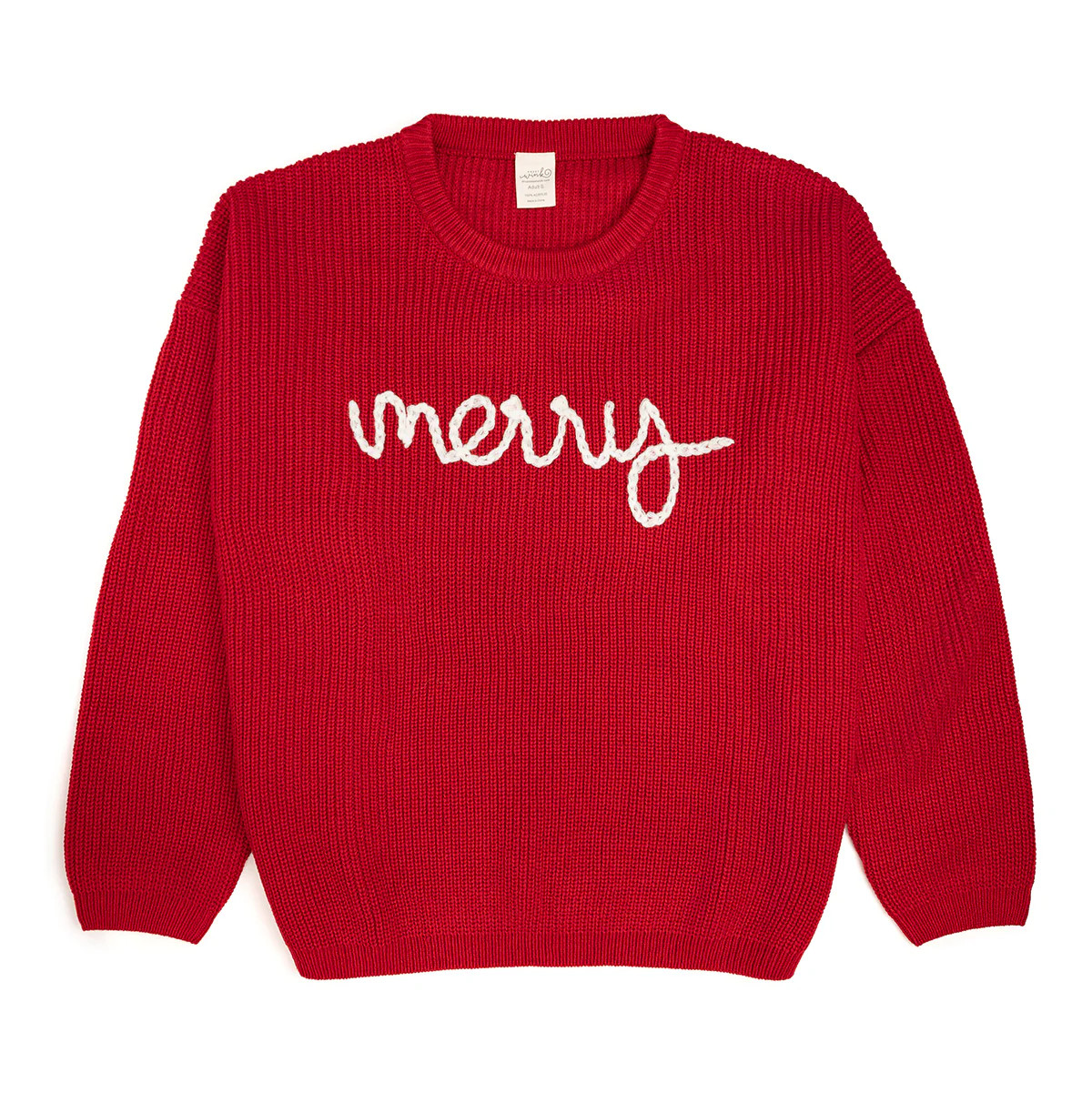 Merry Christmas Yarn Knit Adult Sweater | Sweet Wink