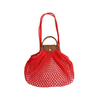 Longchamp Le Pliage Filet Shoulder Bag Mesh Red Authentic | eBay UK