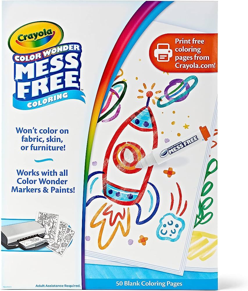 Crayola Color Wonder Mess Free Coloring, Blank Coloring Pages, 50 Count, Printable Page Refill Se... | Amazon (US)