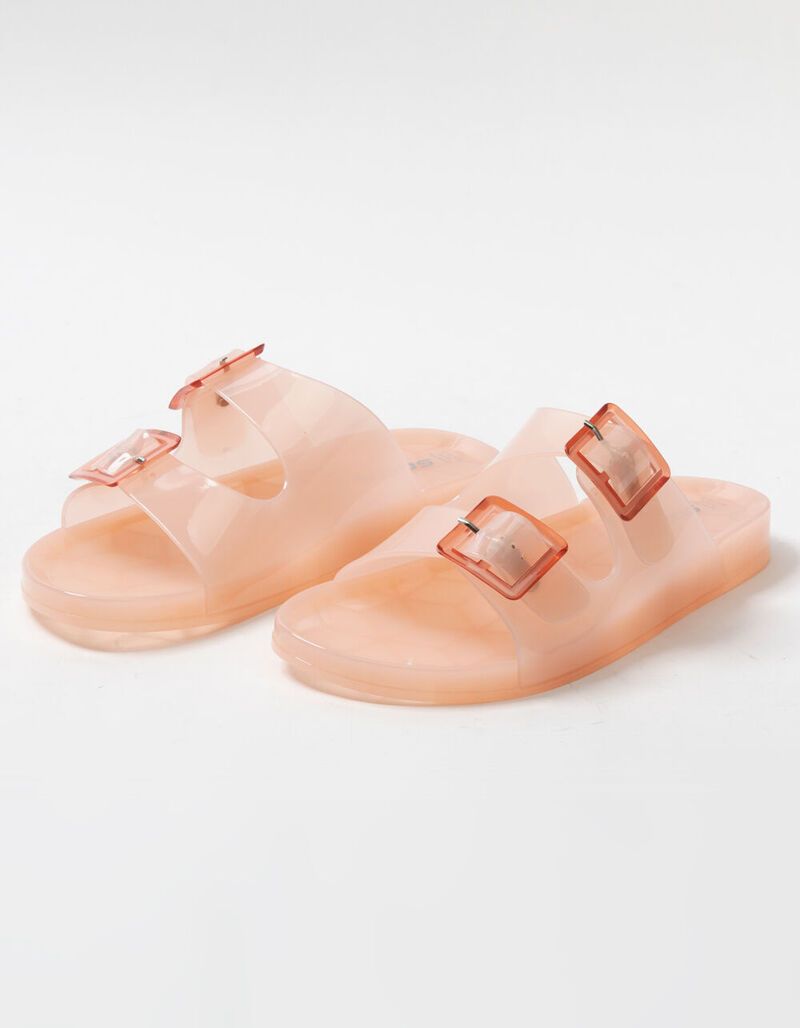 SODA Buckle Jelly Womens Slide Sandals - PINK - ONESELF | Tillys