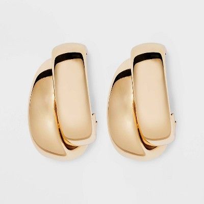 Double Illusion Hoop Earrings - A New Day™ Gold | Target