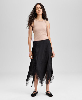 And Now This Women's Asymmetrical Hem Slip Skirt, Exclusively at Macy's - Macy's | Macy's