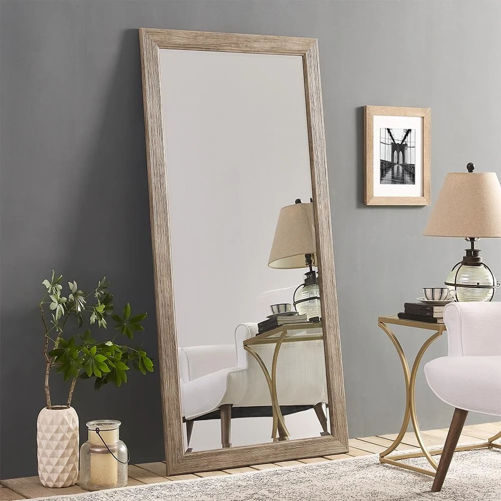 Rustic Floor Mirror Natural 66" x 32" by Naomi Home | Walmart (US)