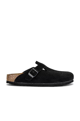 BIRKENSTOCK Boston Soft Footbed Clog in Black from Revolve.com | Revolve Clothing (Global)