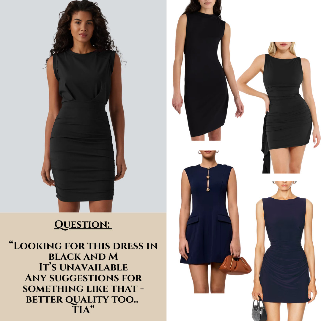 Question from EasilyDressed Facebook Group Member: Looking for this dress in black and M
It’s unavailable
Any suggestions for something like that - better quality too .. TIA 

 

#LTKdayinmylife #LTKgrwm #LTKSaleAlert