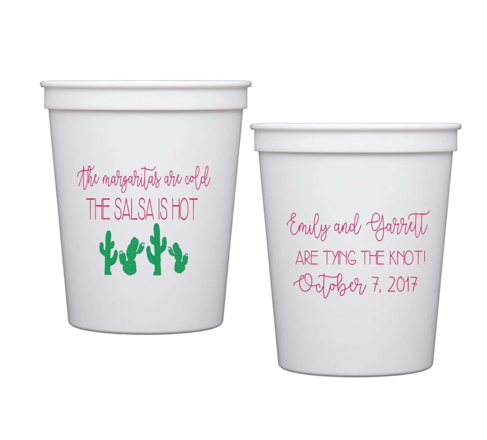 Fiesta wedding shower cups, Fiesta party cups, Couples shower decor, Engagement party favor, Pers... | Etsy (Global)
