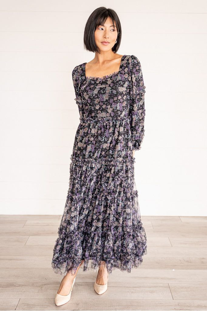 Catherine Dress in Dark Floral | Ivy City Co