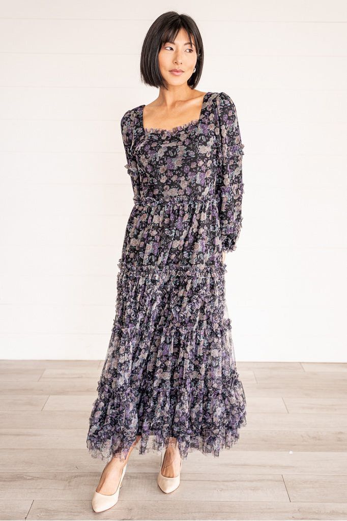 Catherine Dress in Dark Floral | Ivy City Co