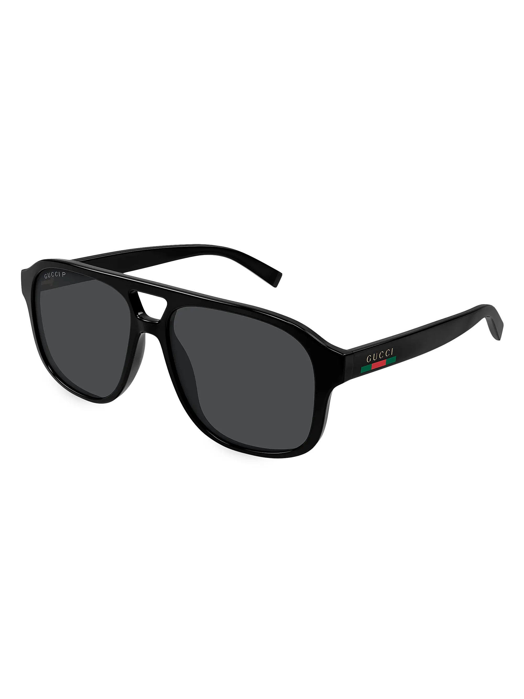 Gucci Lines 57MM Pilot Sunglasses | Saks Fifth Avenue
