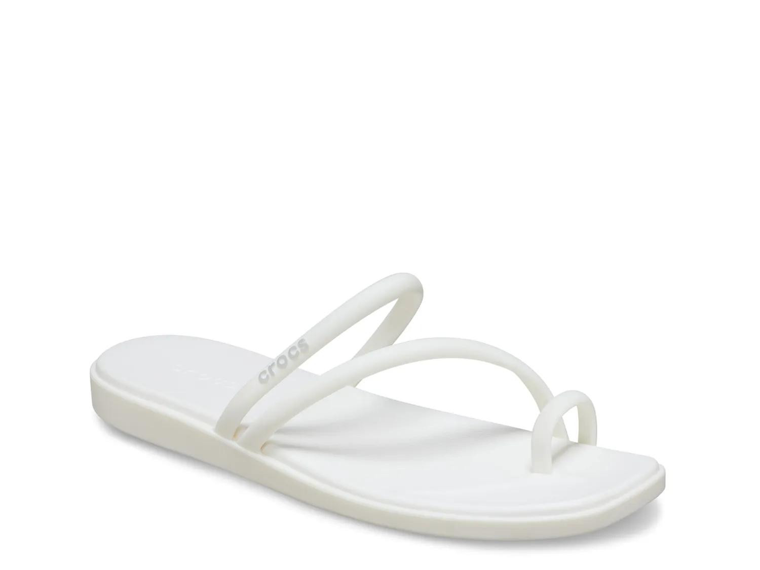 Crocs Miami Toe Loop Sandal | Women's | Chalk White | Size 11 | Sandals | Jelly | DSW