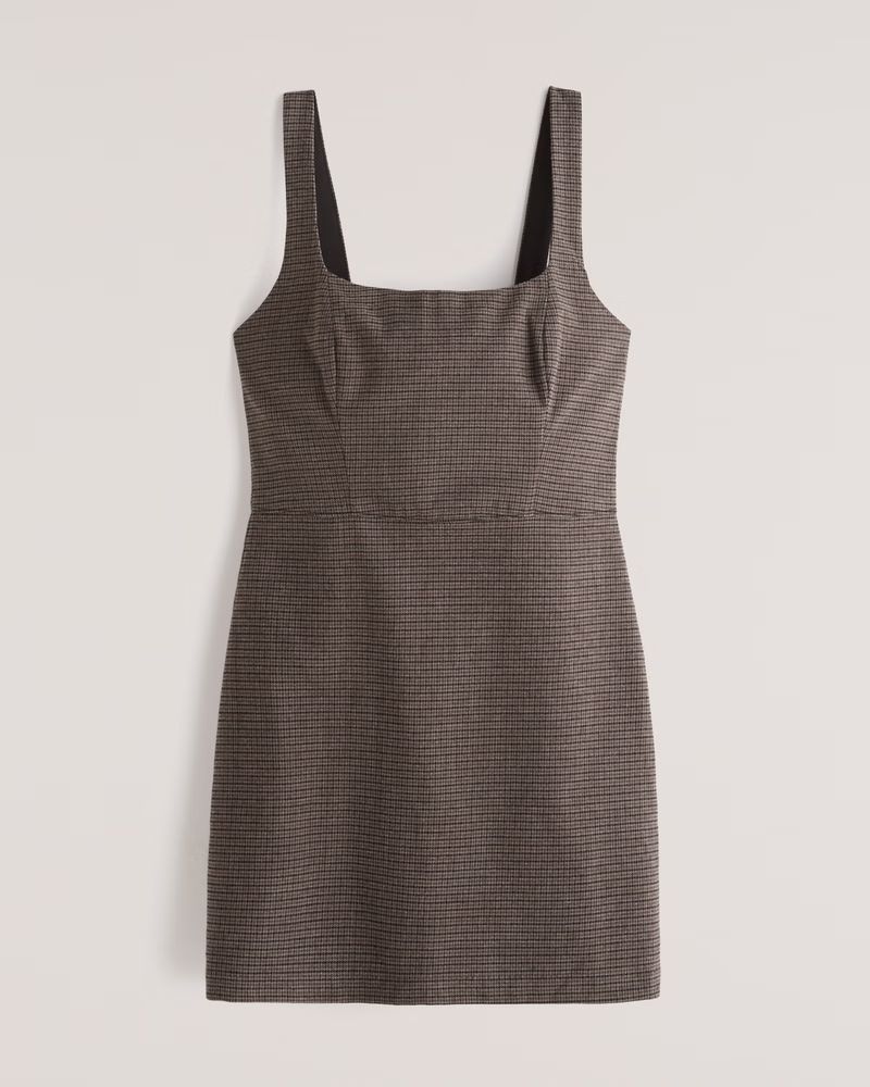 Women's 90s Menswear Pinafore Dress | Women's | Abercrombie.com | Abercrombie & Fitch (US)