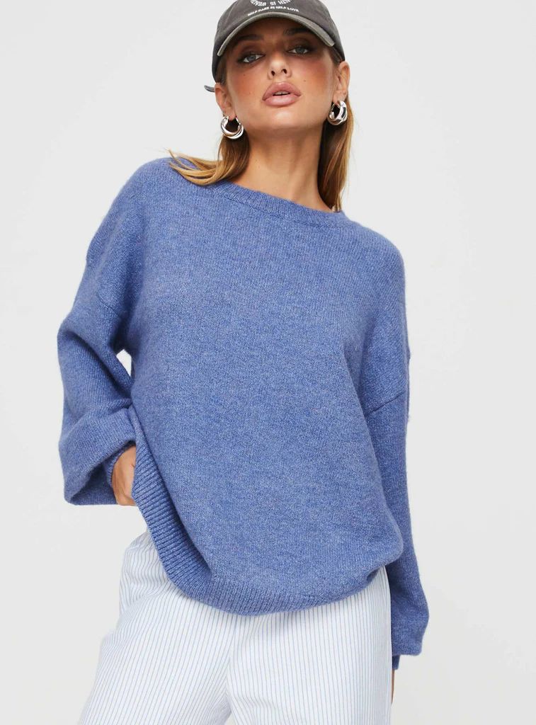 Ryanna Sweater Blue | Princess Polly US