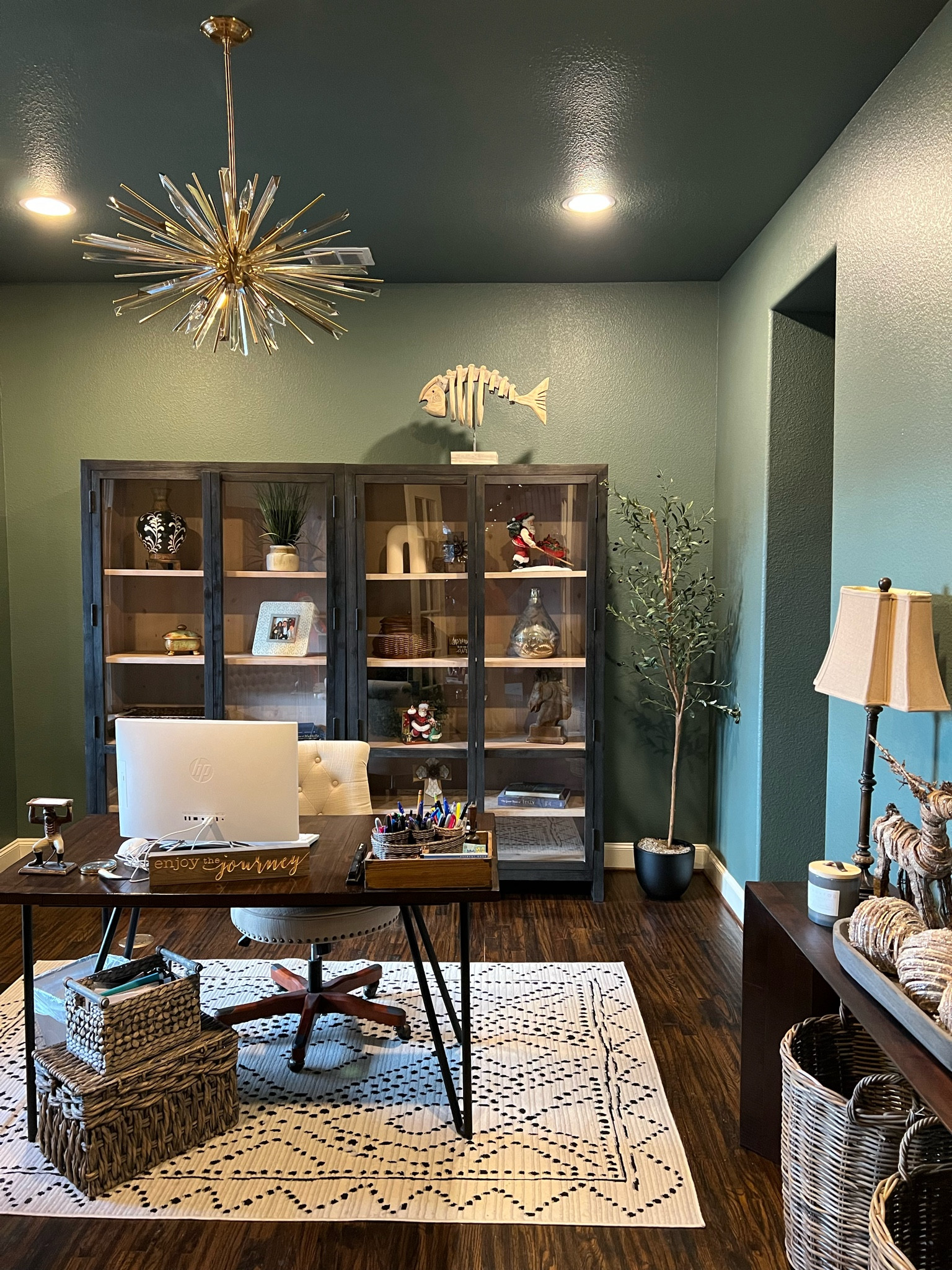 Home office reveal 

Sherwin Williams pottery barn magnolia desk Avenue lighting Sputnik chandelier 

#LTKfamily #LTKhome