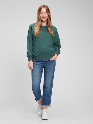 Maternity True Waistband Full Panel Girlfriend Jeans with Washwell | Gap (US)