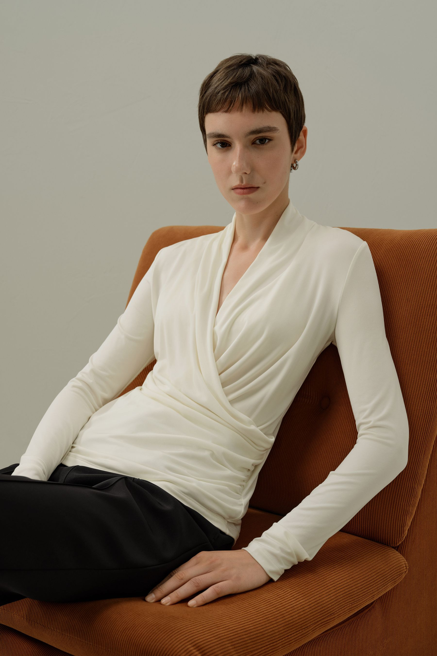 Silk Breeze Jersey Stretch Wrap Top | LILYSILK