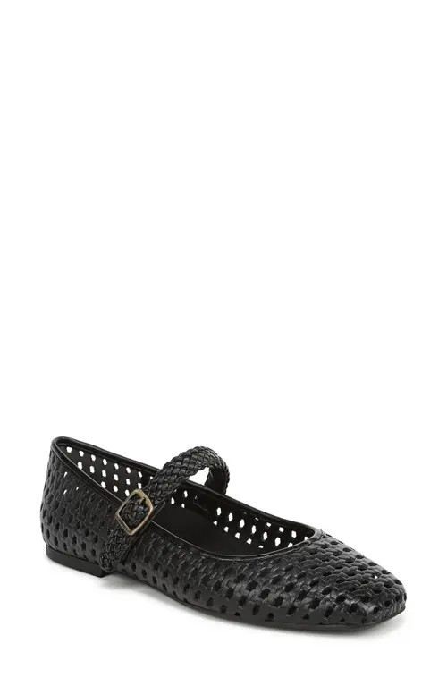 Vionic Alameda Woven Mary Jane Flat in Black at Nordstrom, Size 9 | Nordstrom