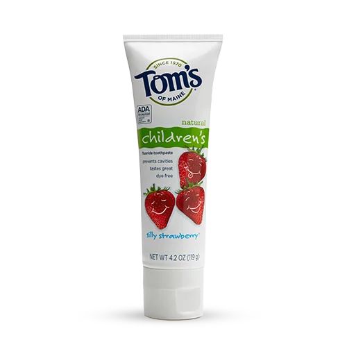 Tom's of Maine Children's Silly Strawberry Anticavity Natural Toothpaste, 4.2oz | Walmart (US)