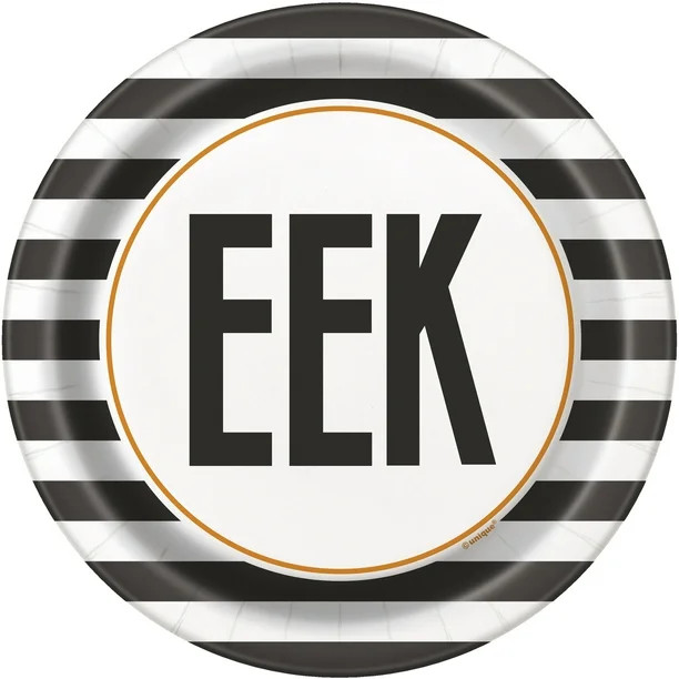 Way to Celebrate Boo Eek Halloween Paper Dessert Plates, 7in, 10ct | Walmart (US)