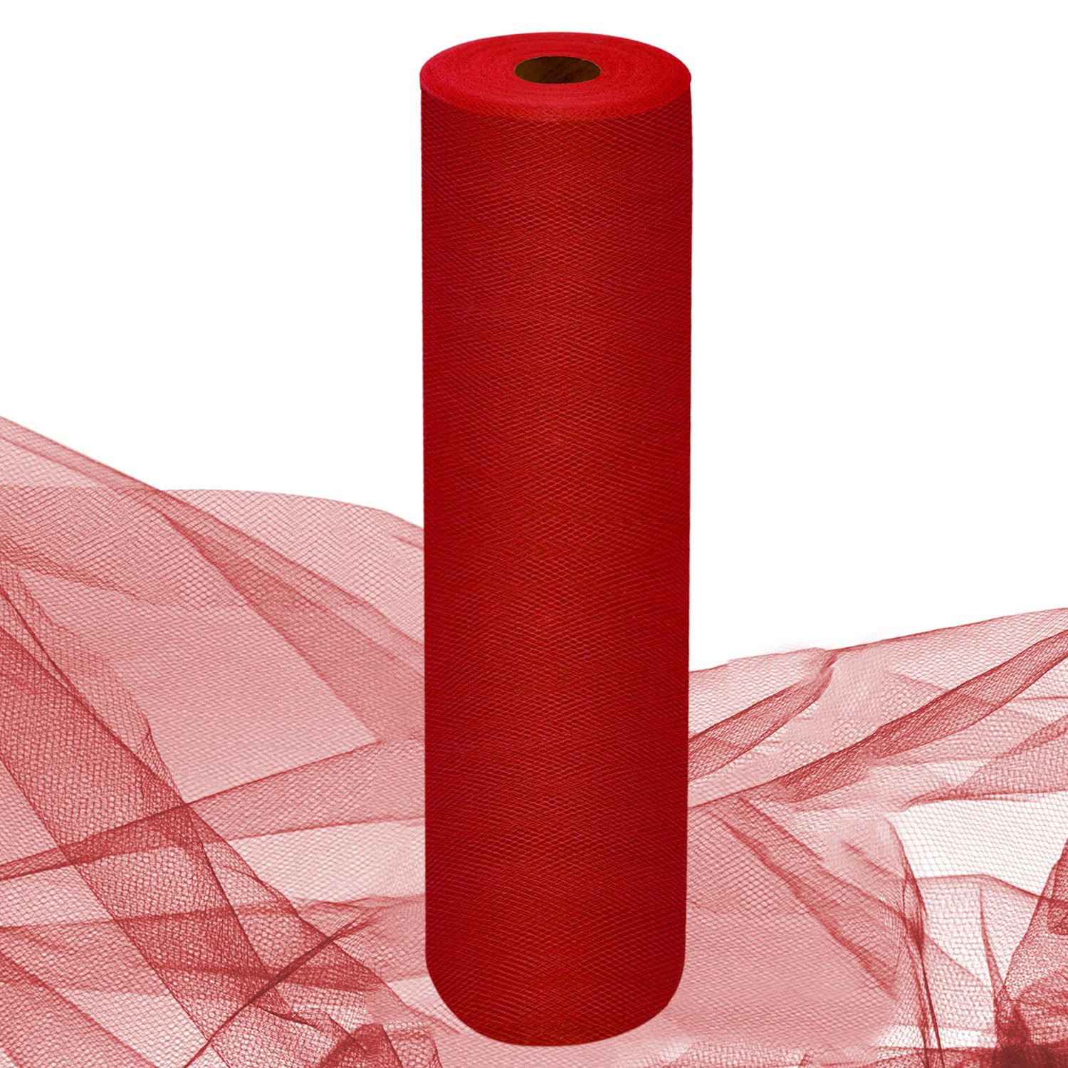 Red Tulle Fabric Rolls 54 Inch by 10 Yards Fabric Tulle Bolt for Wedding Christmas Decorations Gi... | Amazon (US)