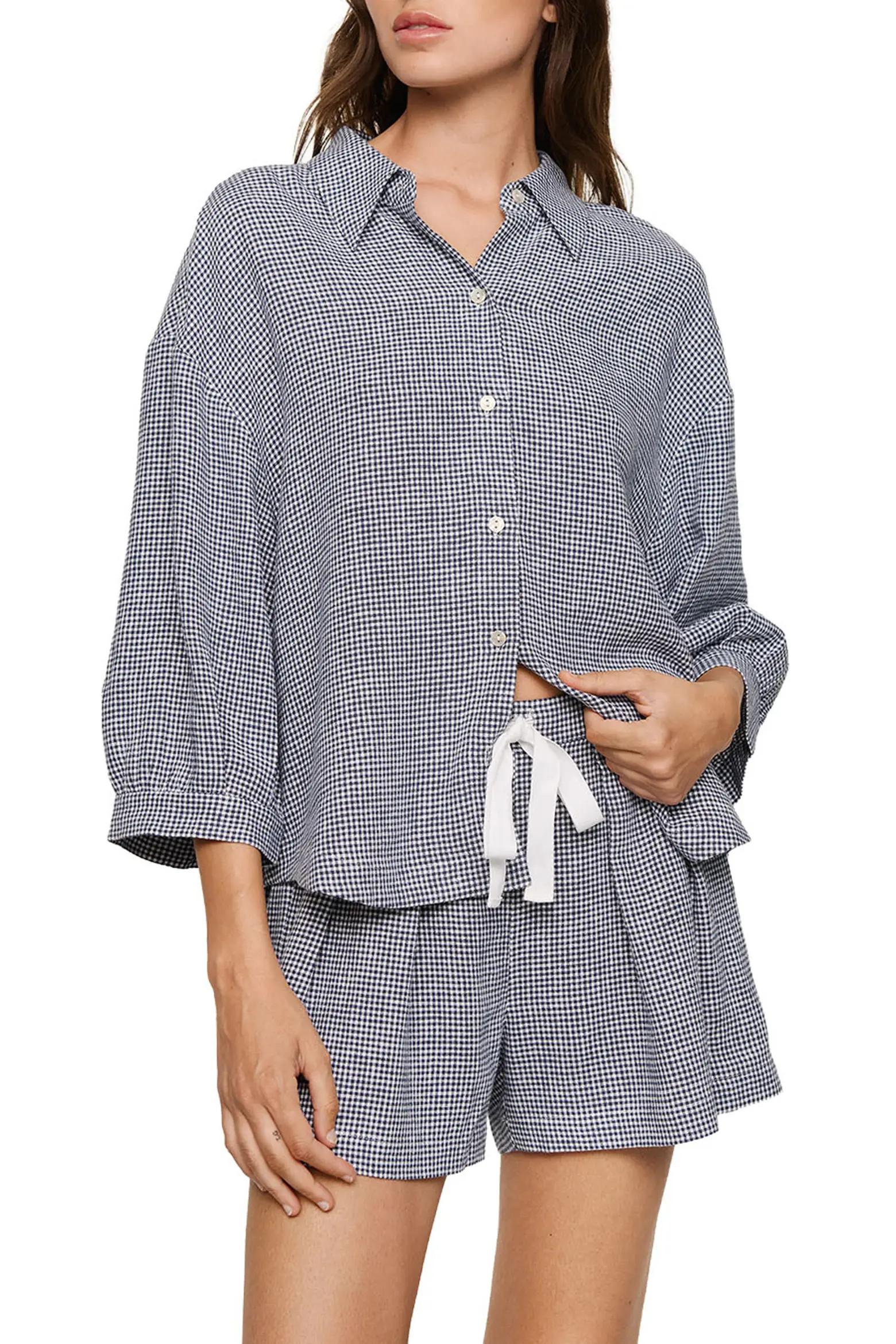 Relaxed Tie Waist Linen Blend Shorts (Women) | Nordstrom | Nordstrom