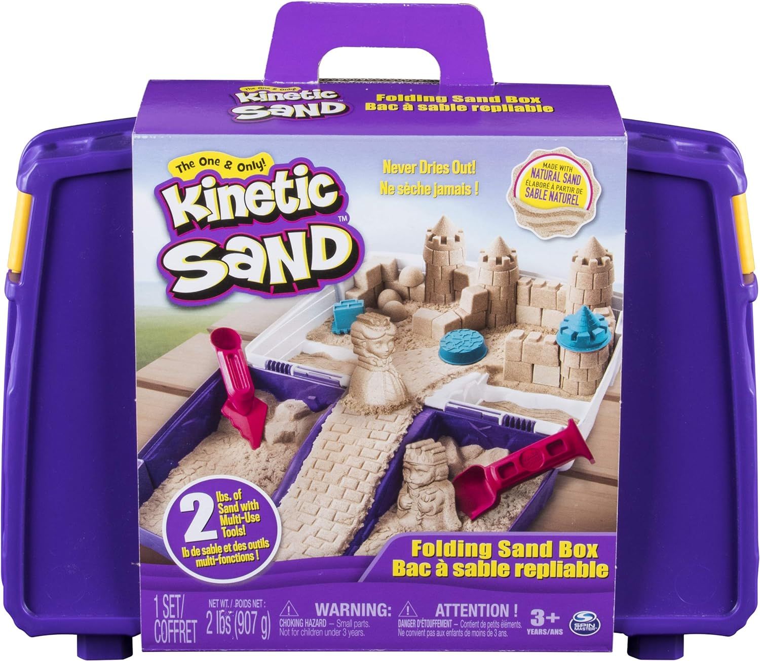 Kinetic Sand, Folding Sand Box with 2 Pounds of Kinetic Sand | Amazon (US)