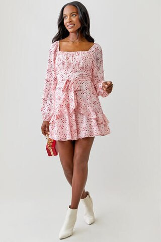 Allie Mini Heart Mini Dress  - francesca's | Francesca's