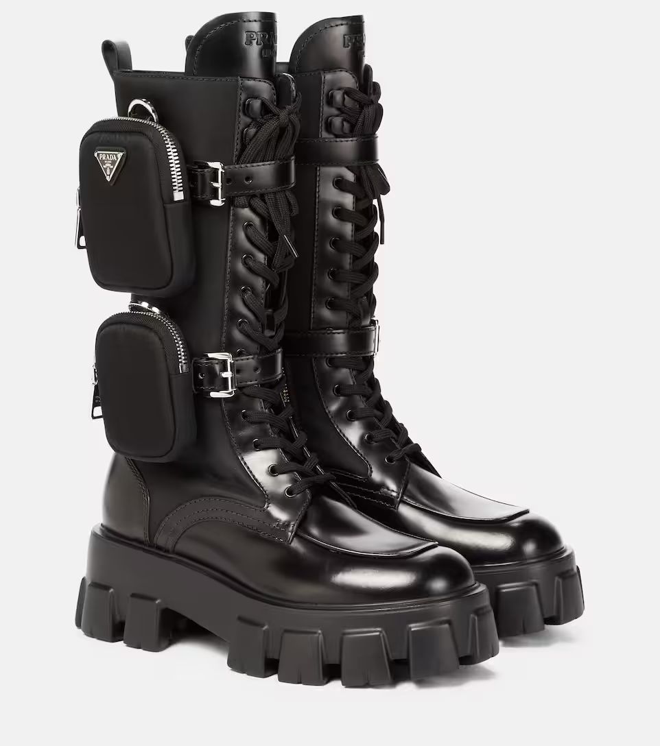 Monolith leather knee-high boots | Mytheresa (UK)