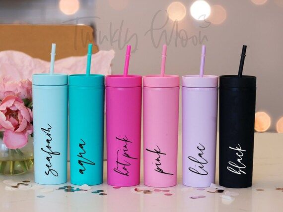 Personalized Matte Tumblers With Straw Custom Tumblers - Etsy | Etsy (US)