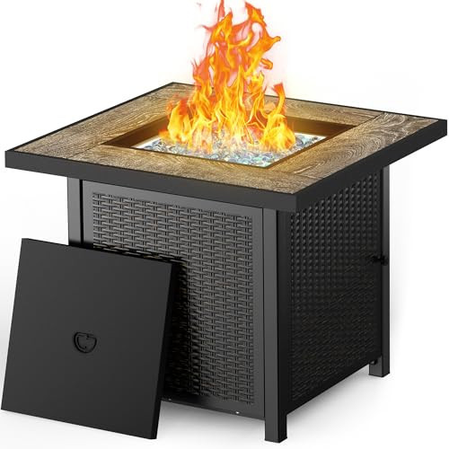 BALI OUTDOORS 50000 BTU Propane Fire Pit for Outdoor, 30 in Fire Pit Table Outdoor, Square Firepits for Outside Backyard, Patio | Amazon (US)