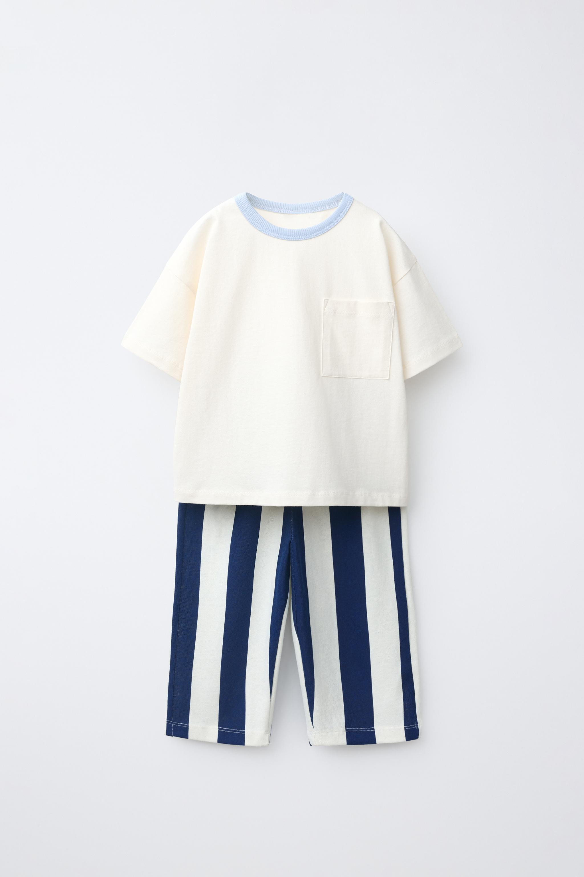STRIPED T-SHIRT AND TROUSERS JOGGING SET | Zara UK