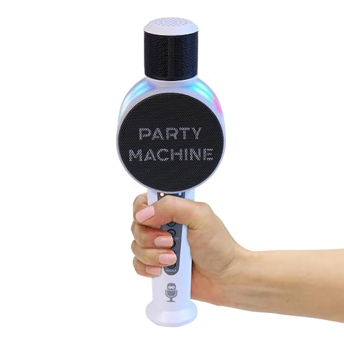 Singing Machine Wireless Karaoke Microphone for Kids & Adults, Party Machine Mic (White) - Portable Handheld Bluetooth Microphone with Speaker & Voice Changer Effect - Karaoke Mic for Singing | Amazon (US)