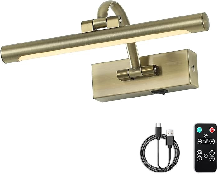 Wireless Picture Lights Rechargeable Gallery Lighting Battery Picture Frame Light with Remote and... | Amazon (US)