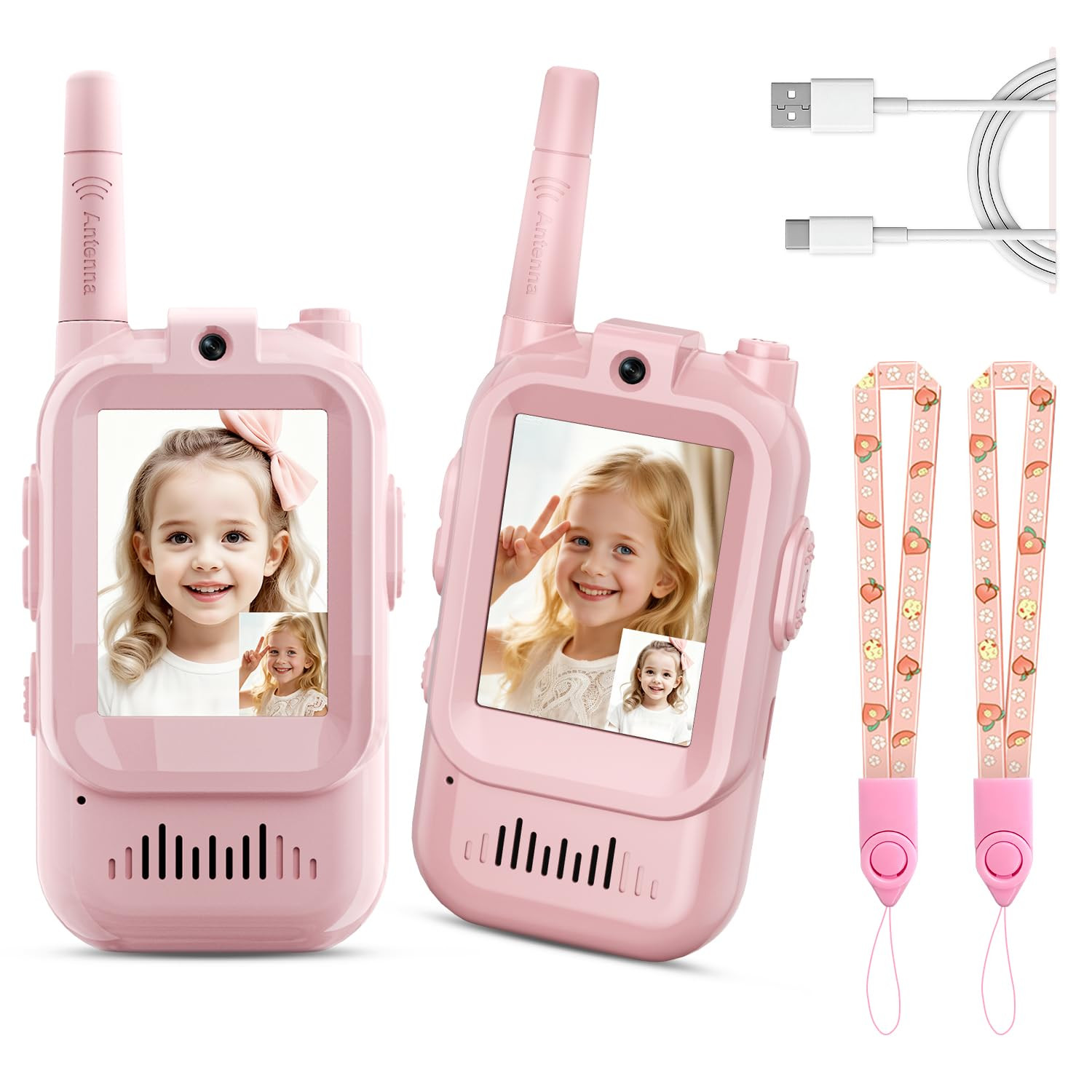 Video Walkie Talkies for Kids, Handheld 2 Pack Rechargeable Video Intercom Kids Walkies Talkies, ... | Amazon (US)