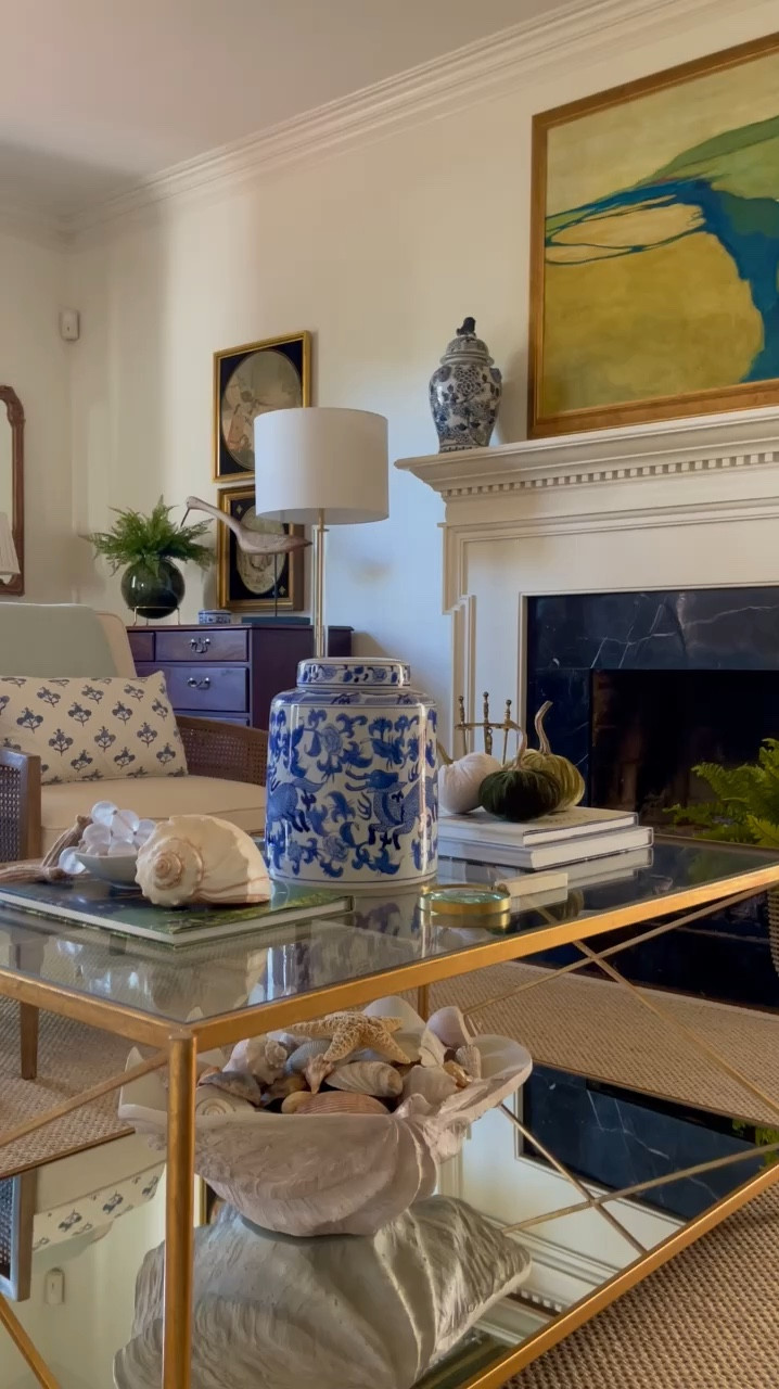 I haven’t started decorating yet, but this week, the bins are coming down, and I’ll be sorting through what I actually use as we get ready to pack up for our move in May. Looking back at last year’s simple fall living room with a few velvet pumpkins is looking more and more appealing as I think about everything on my to-do list this week. 🤪

#traditionalhomedecor #thenewsouthern #chinoiseriedecor #thecollectedlook #classichome #livingroominspiration #blueandwhitehome #myballardstyle

#LTKHome #LTKStyleTip #LTKVideo