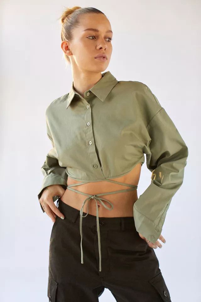 Lioness Hideaway Cropped Button-Down Shirt | Urban Outfitters (US and RoW)