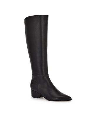 Nine West Women's Morgin Tall Pointy Toe Block Heel Boots - Macy's | Macy's