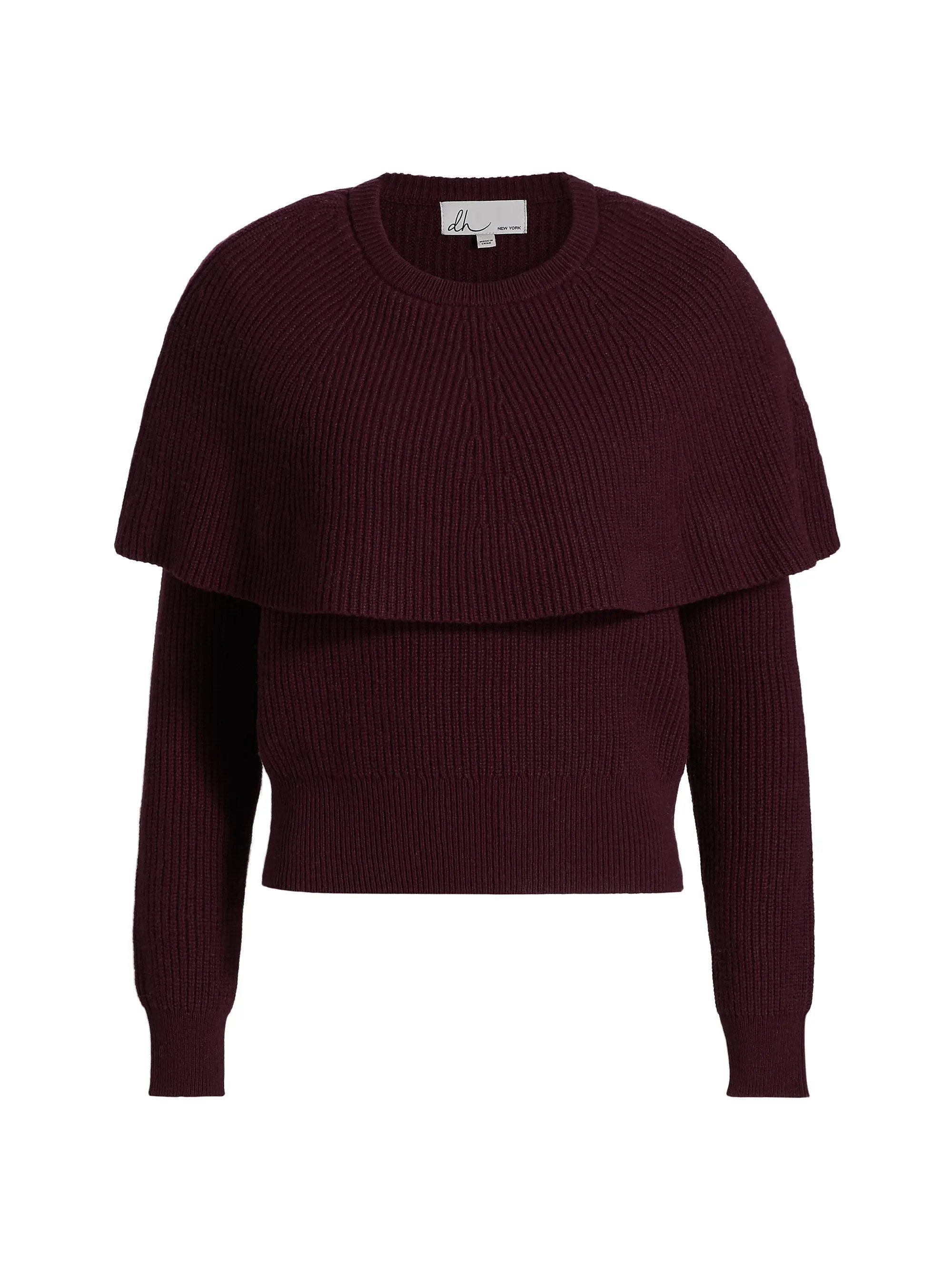dh New York Delphine Ribbed Merino Wool-Blend Sweater | Saks Fifth Avenue | Saks Fifth Avenue