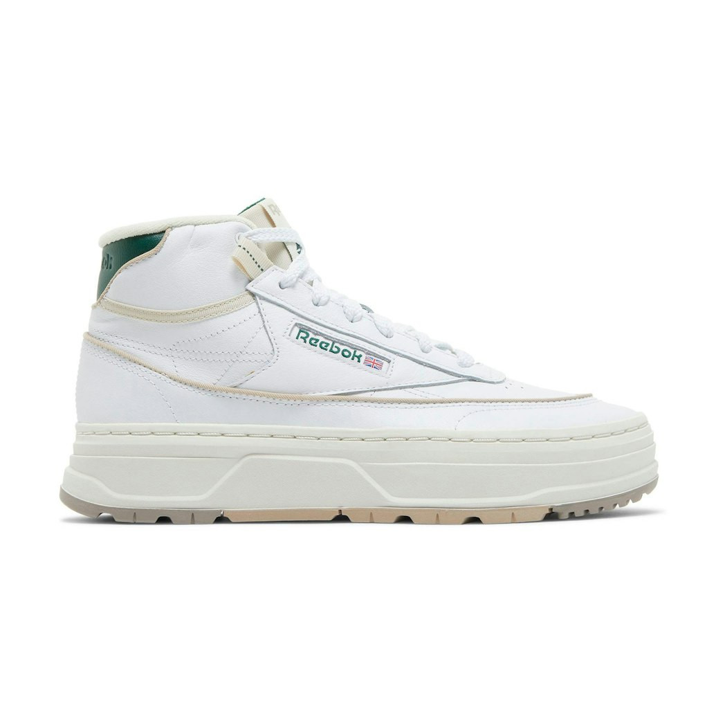 (W)  Reebok Club C Geo Mid 'White Dark Green' US 9W | Novelship