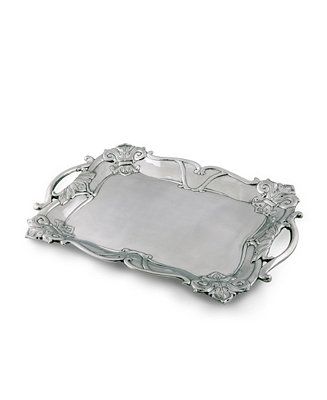 Designs Aluminum Fleur-De-Lis Rectangle Tray | Macys (US)