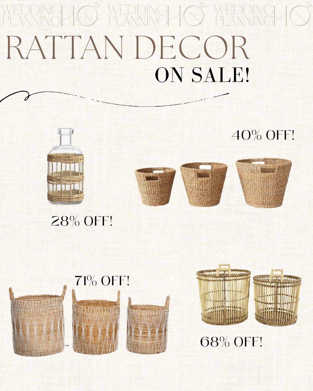 Rattan and weddings to hand n hand! Perfect for home decor after too.

#LTKFindsUnder100 #LTKHome #LTKWedding