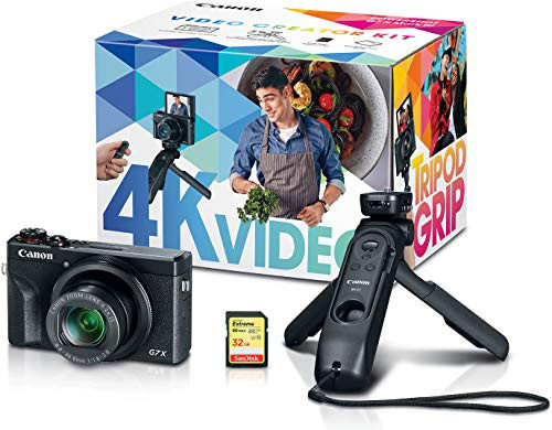 Canon PowerShot G7 X Mark III Digital Camera, Video Creator Kit with Accessories: Tripod, Memory Card, and Detachable Bluetooth Remote, Black | Amazon (US)