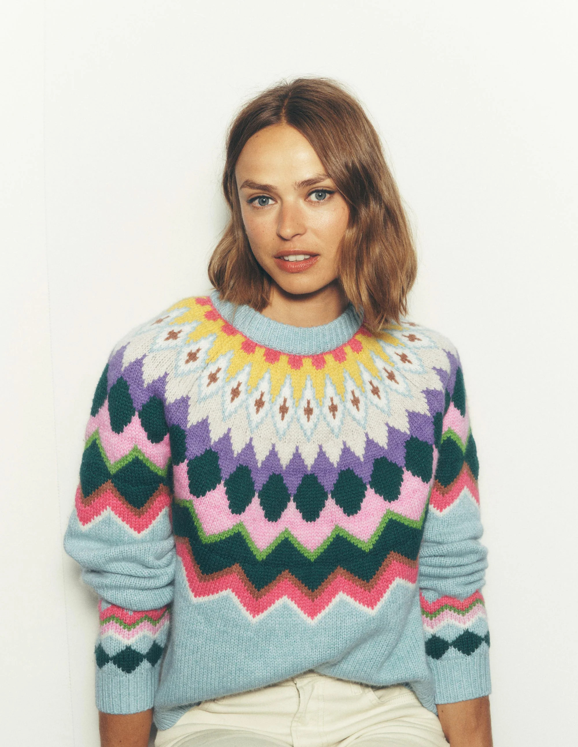 Eleanor Fair-Isle-Pullover-Turmalinblau Meliert | Boden DE