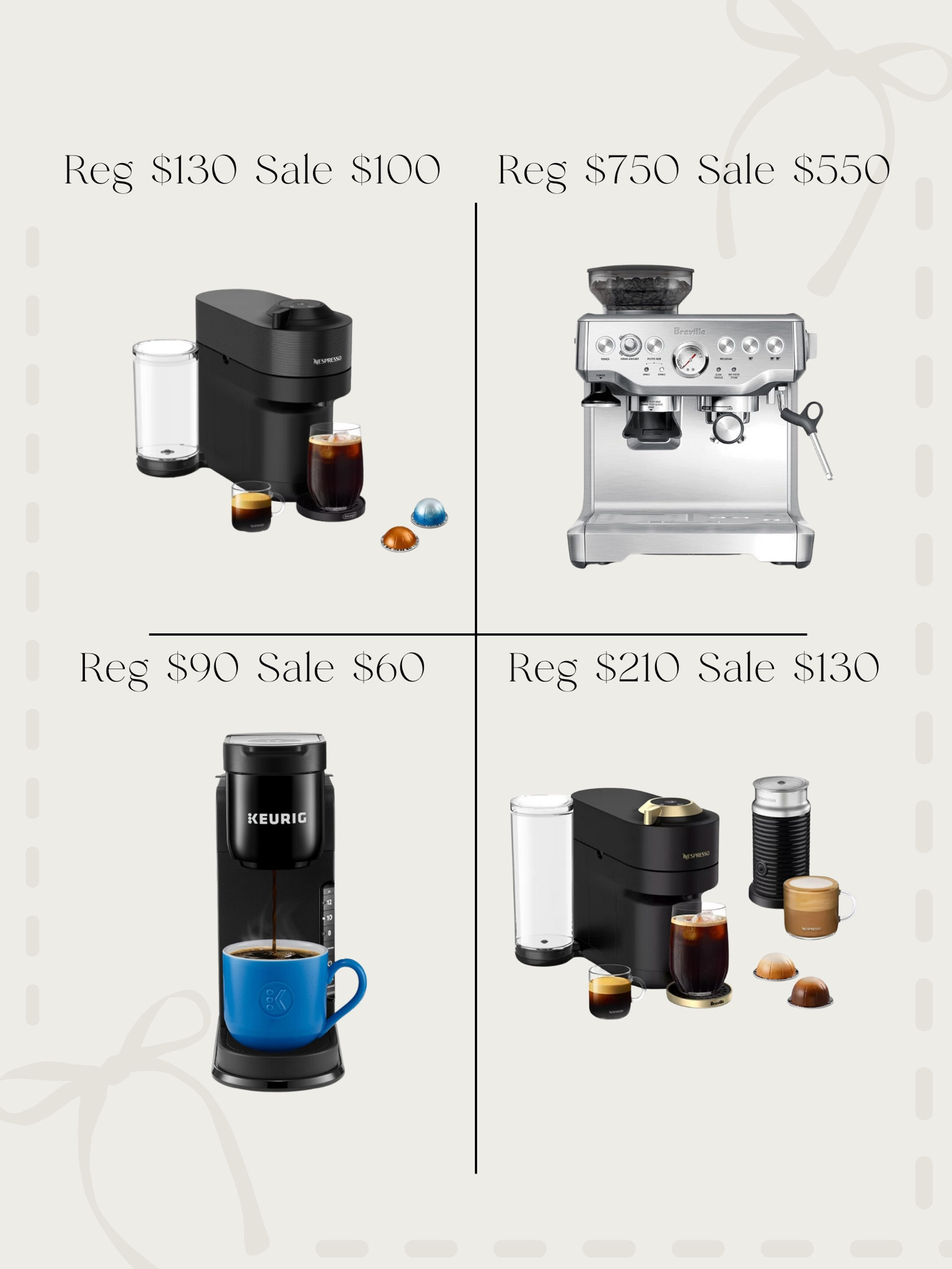 4 coffee makers to hit all price points! I just got the espresso machine & I’m obsessed!! 